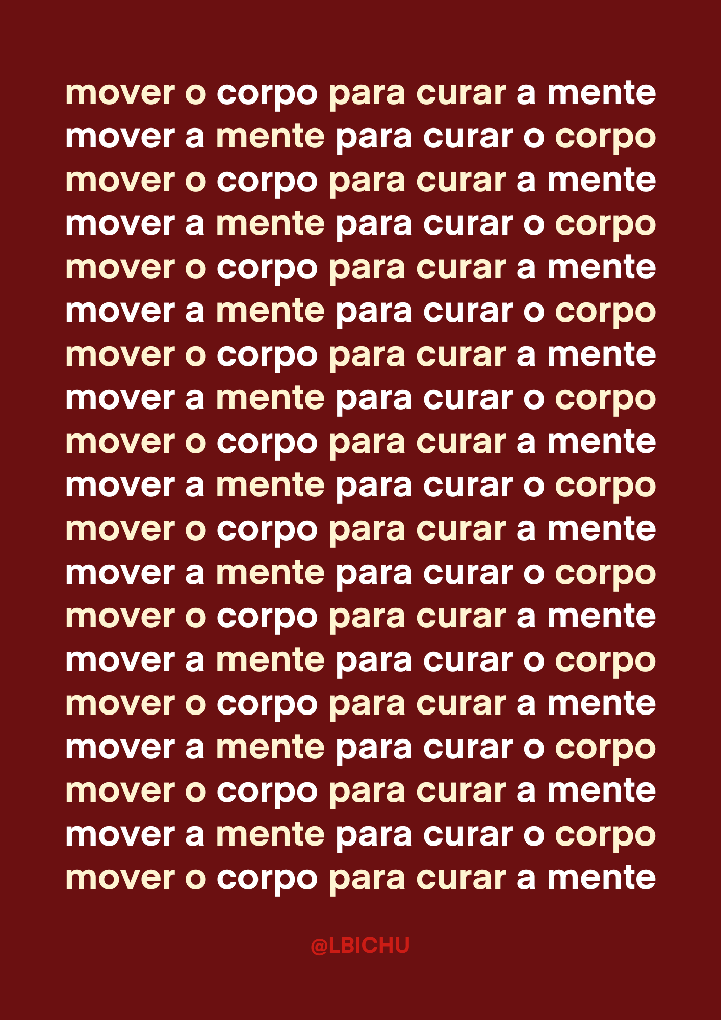 mover o corpo e a mente